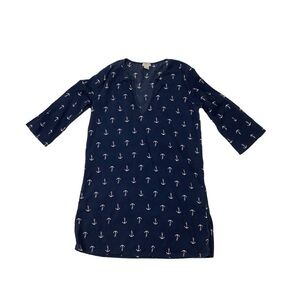 J Crew Factory Top Sz XS Navy Anchors